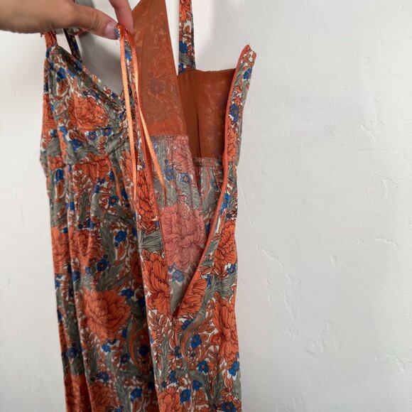 Zara Multicolor Floral Poplin Tie Bow Strap Moderns Midi Sundress Dress Size S - Picture 5 of 9